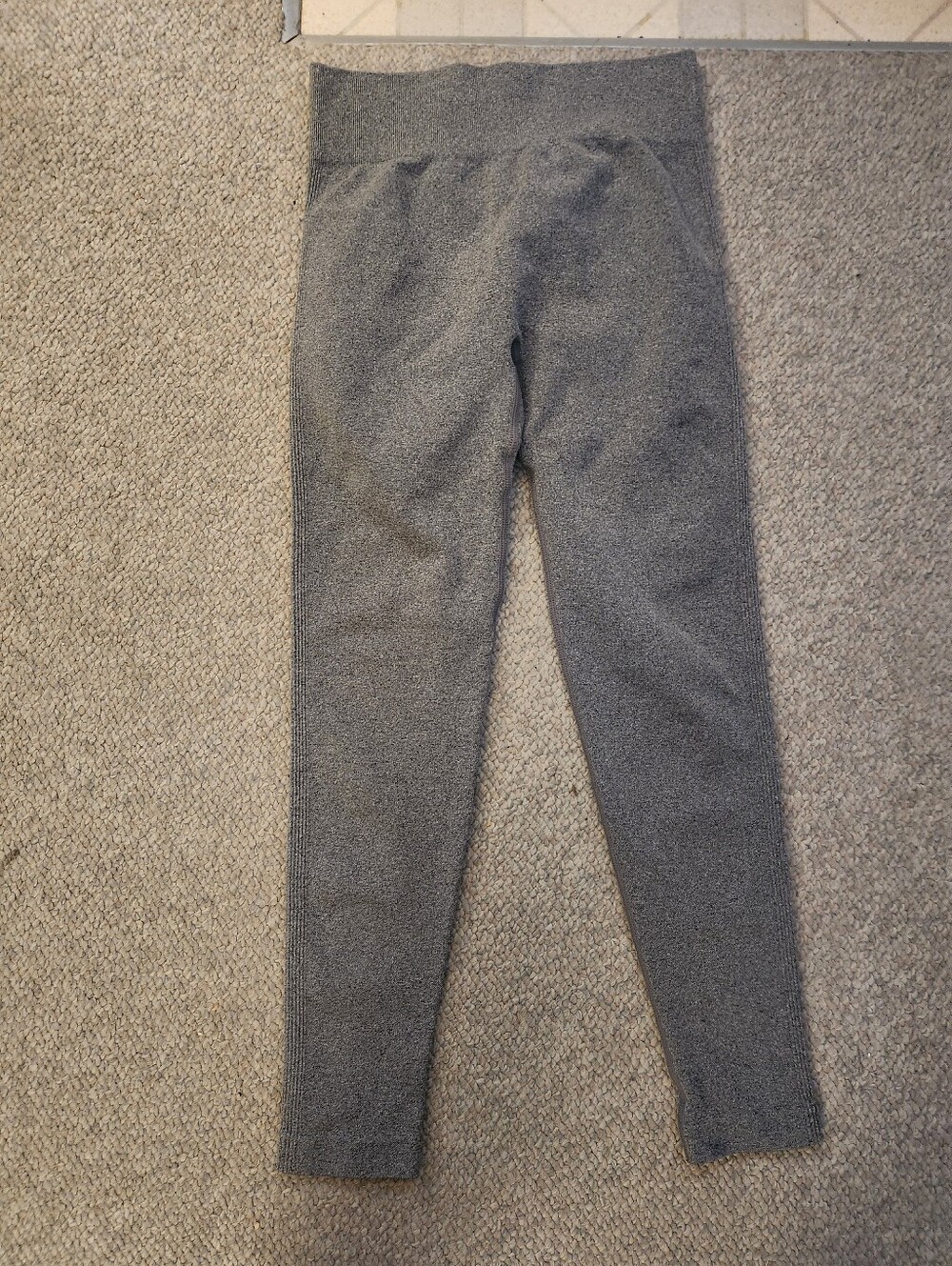 OQQ Kids' High-Waist Gray Active Leggings
